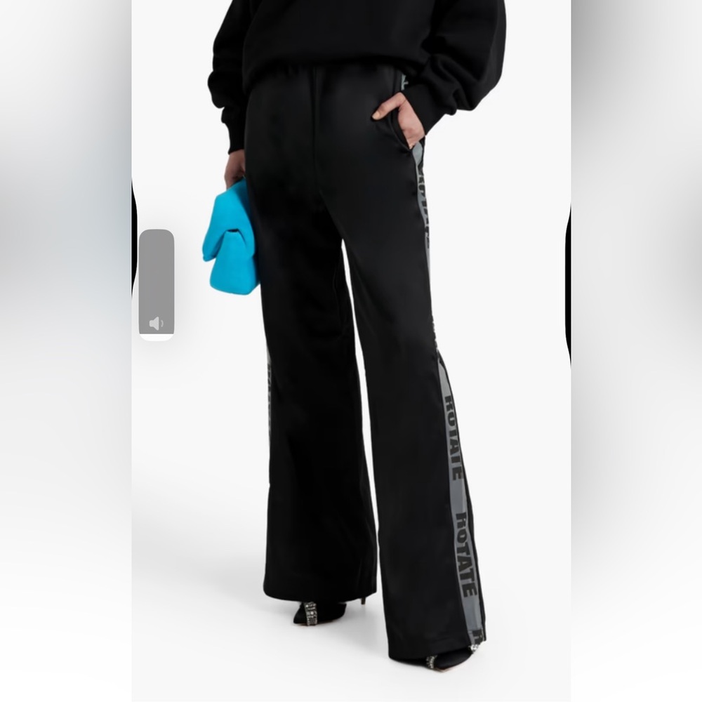 Tech-jersey wide-leg pants